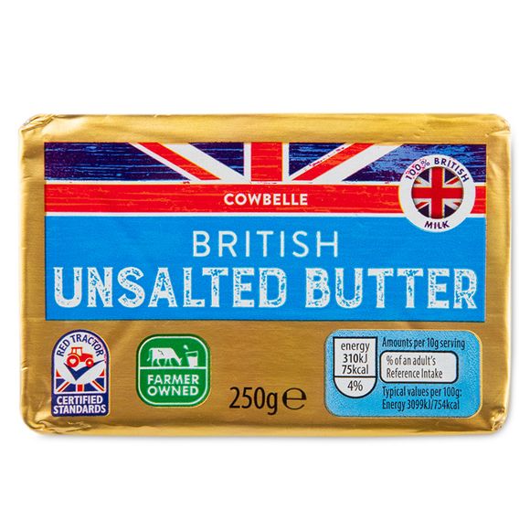 Cowbelle British Unsalted Butter 250g